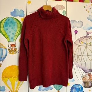 Gap maternity turtleneck dark red small